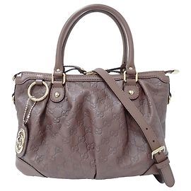 Sac à main Gucci en cuir Shima Marron