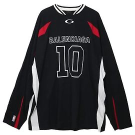 Balenciaga Neues NBA Oversized Long Sleeve T-Shirt Größe Rot