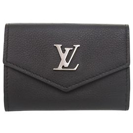 Louis Vuitton Portefeuille Lock Mini Wallet Black