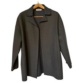 Autre Marque Cristiano Fissore Oversized Dark Grey Wool Coat Dark grey