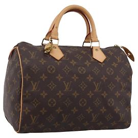 LOUIS VUITTON Monogram Speedy 30 Hand Bag M41526 LV Auth 201005V Monograma