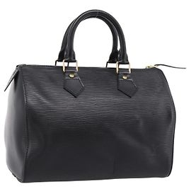 LOUIS VUITTON Epi Speedy 25 Hand Bag Noir M43012 LV Auth 202051V Noir
