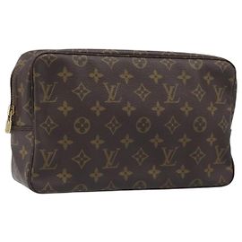 LOUIS VUITTON Monogram Trousse Toilette 28 Clutch Bag M47522 LV Auth 200829V Monogram