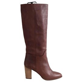 Botas Sessun em couro castanho Marrom