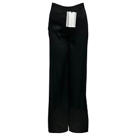 Forte Forte Pantalon en satin fluide brodé noir forte_forte Noir
