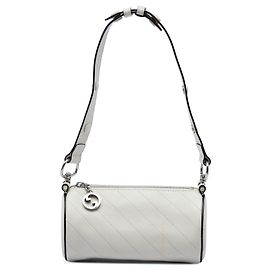 Borsa a tracolla Mini Blondie Barrel Gucci in pelle di vitello bianca Bianco