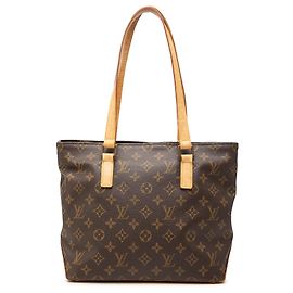 Brown Louis Vuitton Monogram Cabas Piano Tote Bag Brown