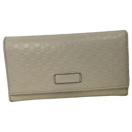 Gucci Guccissima Continental Geldbörse Beige