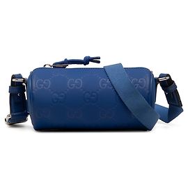 Borsa a tracolla Gucci GG effetto gomma Blu