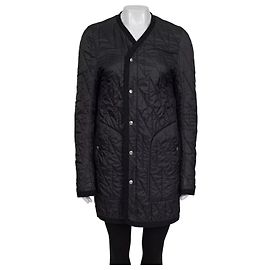 Rick Owens Black Straight Snap Button Jacket Coat IT 40 S Pre-owned Other