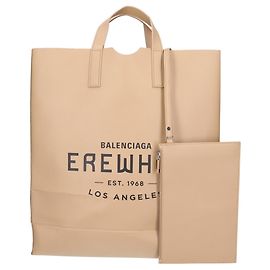 Saco Tote Balenciaga Leather Craft Shopper Bege