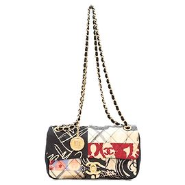 Chanel Multicolor Patchwork Cotton Mini Matelassé 20 Shoulder Bag Multiple colors