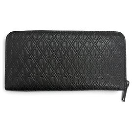 Saint Laurent Black Leather Long Wallet Black