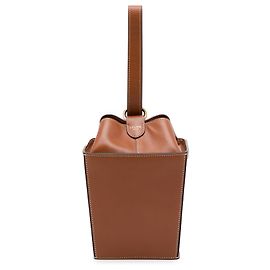 Céline Celine Brown Leather Strap Box Bag Brown