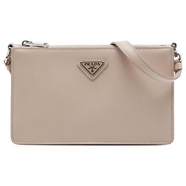 Borsa a tracolla Prada Brown Mini Saffiano Lux Marrone Carne