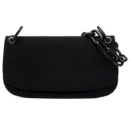 Borsa a tracolla Prada Black Tessuto Swing Chain Nero