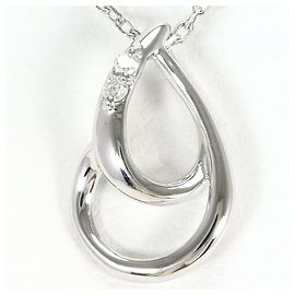 Autre Marque Colar em ouro branco 10K com diamante Dourado