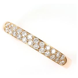Autre Marque 18K Pink Gold Diamond Band Ring Golden