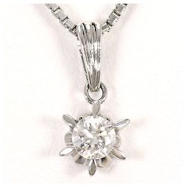 Autre Marque Platinhalskette mit Diamantanhänger Andere