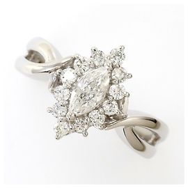 Autre Marque Anel Aliança de Platina com Diamante Outro