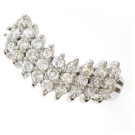 Autre Marque Platin-Bandring mit Diamant Andere