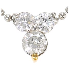 Autre Marque Platinhalskette mit Diamantanhänger Andere