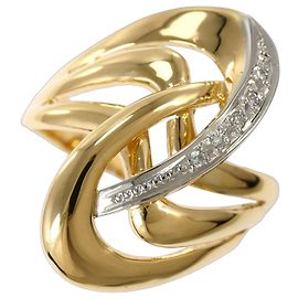 Autre Marque PT900 Platinum and 18K Yellow Gold Band Ring Golden Other