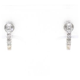 Autre Marque Boucles d'oreilles clips en or blanc 10K et diamants Doré