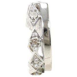 Autre Marque Creolen aus 14K Weißgold mit Diamant Golden