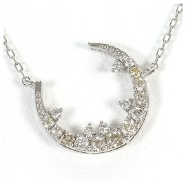 Autre Marque Platinum Necklace with Diamond Pendant Other