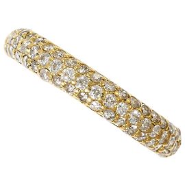 Autre Marque 18K Yellow Gold Diamond Band Ring Golden