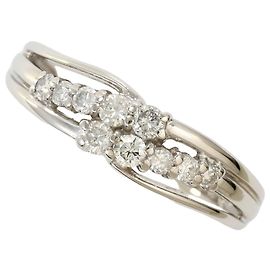 Autre Marque Platin-Ehering mit Diamant Andere