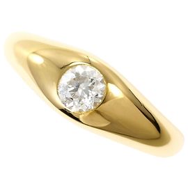 Autre Marque 18K Yellow Gold Diamond Band Ring Golden