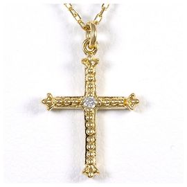 Autre Marque Collier en or jaune 18K avec diamant Doré