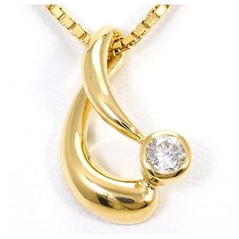 Autre Marque Collier en or jaune 18K avec diamant Doré