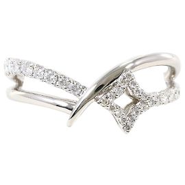 Autre Marque Platinum Band Ring with Diamond Other
