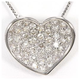 Autre Marque Collier en or blanc 18K et diamants Doré
