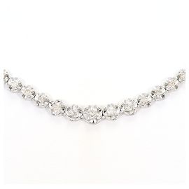 Autre Marque Collier en or blanc 18K et diamants Doré