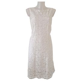 Nina Ricci Robe en dentelle blanche Blanc