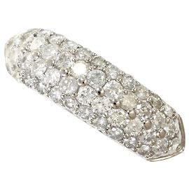 Autre Marque Anel Aliança de Platina com Diamante Outro