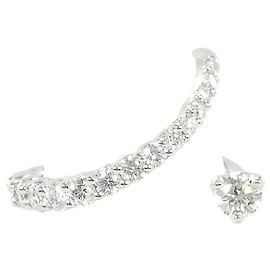 Autre Marque Platinum Band Ring with Diamond Other