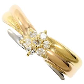Autre Marque Diamond Band Ring in 18K Gold and Platinum Golden Other