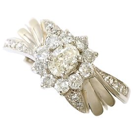 Autre Marque Platinum Diamond Band Ring Other