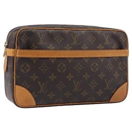 LOUIS VUITTON Monogram Compiegne 28 Clutch Bag M51845 LV Auth 199515A Monogram