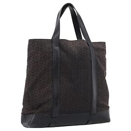 Céline Borsa Tote CELINE C Macadam Canvas Black Auth 202213 Nero