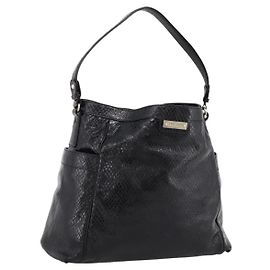 Borsa a tracolla Max Mara in pelle nera e oro Auth yk20883A Nero Altro