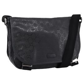 Borsa a tracolla GUCCI GG Implementation PVC Nero Argento 201732 Auth 202218A Nero Argento