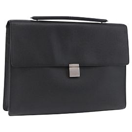 LOUIS VUITTON Taiga Porte Documents Angara Briefcase Ardoise M30772 Auth BA15145 Grey
