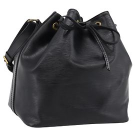 Borsa a tracolla LOUIS VUITTON Epi Petit Noe Nera M44102 LV Auth 199478 Nero