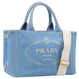 Sac à main LOUIS VUITTON Canapa PM Canvas 2 voies Bleu Clair Or LV Auth 199874V Autre Bleu clair
